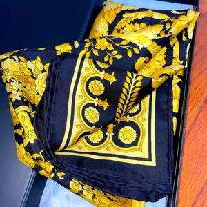 Versace silk head scarf
